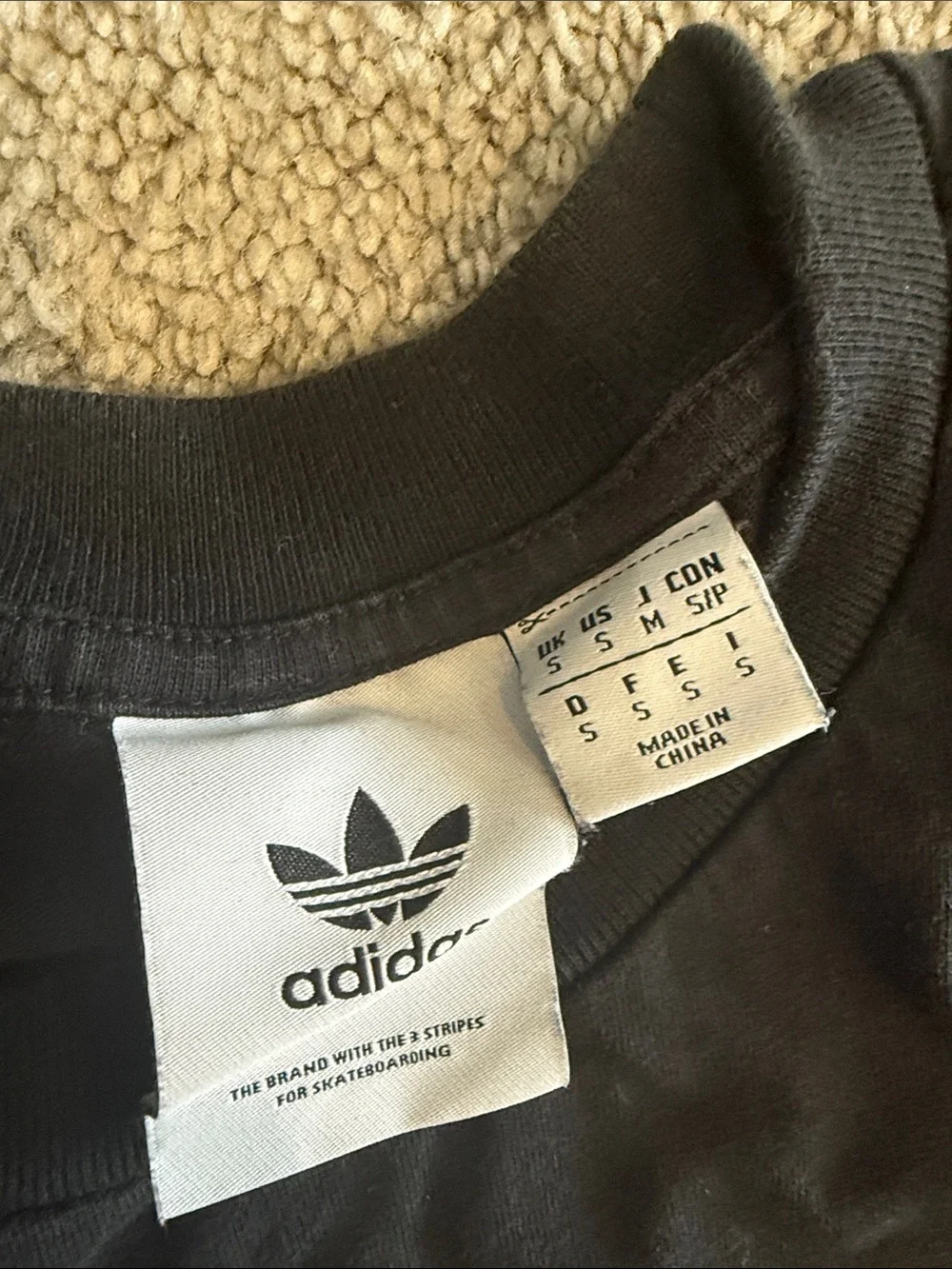 adidas Black Short Sleeve Trefoil Logo Tee